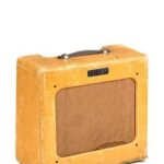 Abgenutzter orangefarbener Fender-Röhrenverstärker im Vintage-Stil
